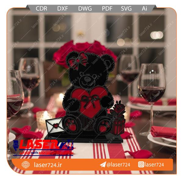 تصویر طرح تندیس خرس ولنتاین (وکتور خرس ولنتاین) #1